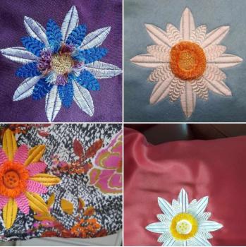 Stickdatei Fadenblume Margerite
